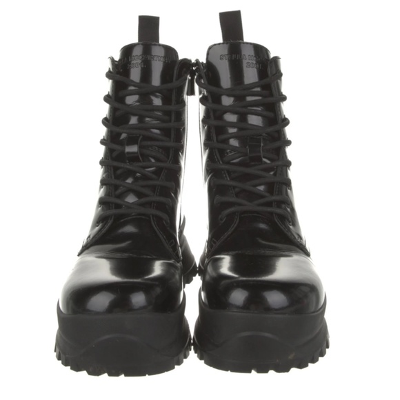 Stella McCartney Trace Lug-Sole Combat Boots - Picture 2 of 5